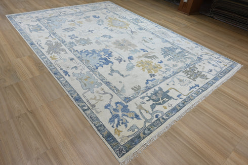 10 X 14 Ft Indian Hand Knotted Oushak Design Oriental Area Rug #IndoorRug #LOOMTOROOM #100%HANDMADERUG
